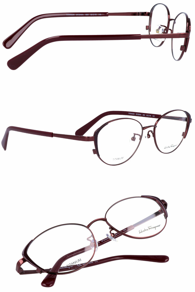 原価割れ Salvatore Ferragamo Sf2540a 603 ワイン 52 16 ブランド眼鏡 チタン 眼鏡 ブランド 眼鏡 女性 プレゼントに最適 フェラガモ メガネフレーム ガンチョ ガンチーニ ヴァラ バラ Titanium おトク情報がいっぱい