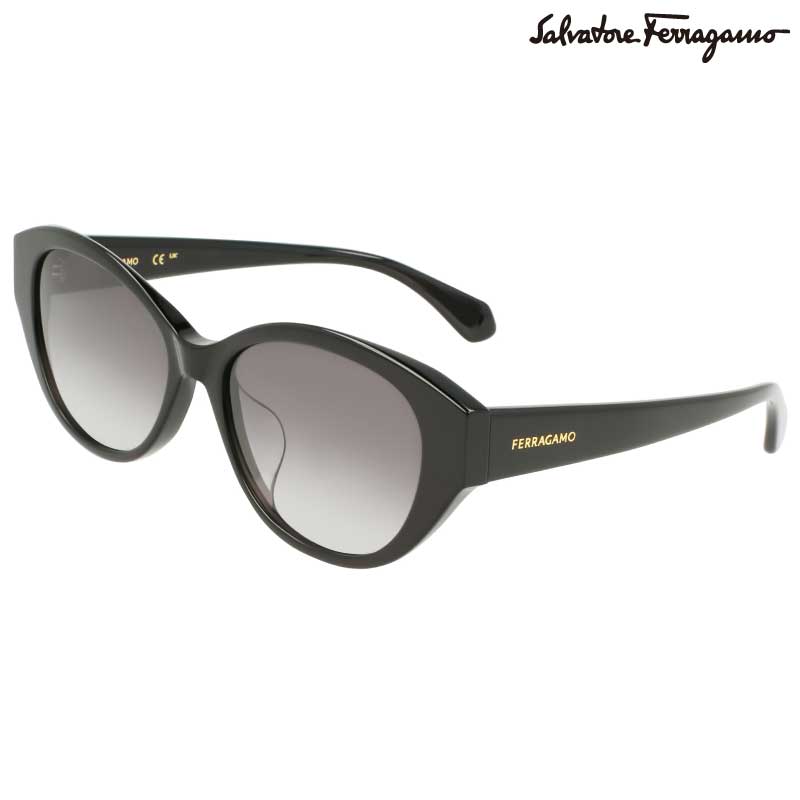 Ferragamo サングラス フェラガモ SF1114SLB 001 ブラック 黒 グレー グラデーション レディース 女性用 ブランド ブランドサングラス UVカット 紫外線カット 紫外線対策 サルヴァトーレフェラガモ Salvatore Ferragamo 正規品 おしゃれ プレゼント 度付き 可 送料無料