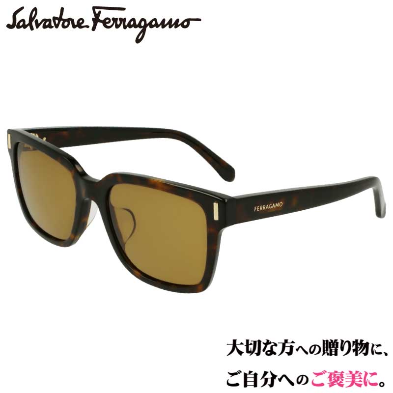 Ferragamo サングラス フェラガモ SF2044SLB 242 ダークブラウン ブラウン べっ甲柄 メンズ 男性 ブランド ブランドサングラス UVカット 紫外線カット 紫外線対策 サルヴァトーレフェラガモ Salvatore Ferragamo 正規品 おしゃれ シンプル プレゼント 度付き 可 スクエア