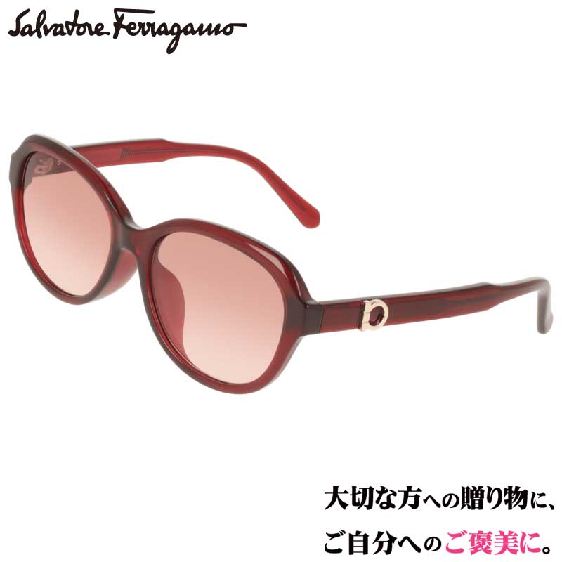 Ferragamo サングラス フェラガモ SF2073SELB 606 ワインレッド バーガンディ グラデーション レディース 女性 ブランド ブランドサングラス UVカット 紫外線カット 紫外線対策 サルヴァトーレフェラガモ Salvatore Ferragamo 正規品 おしゃれ プレゼント 度付き 可 送料無料｜メガネサングラスのDOURAKU
