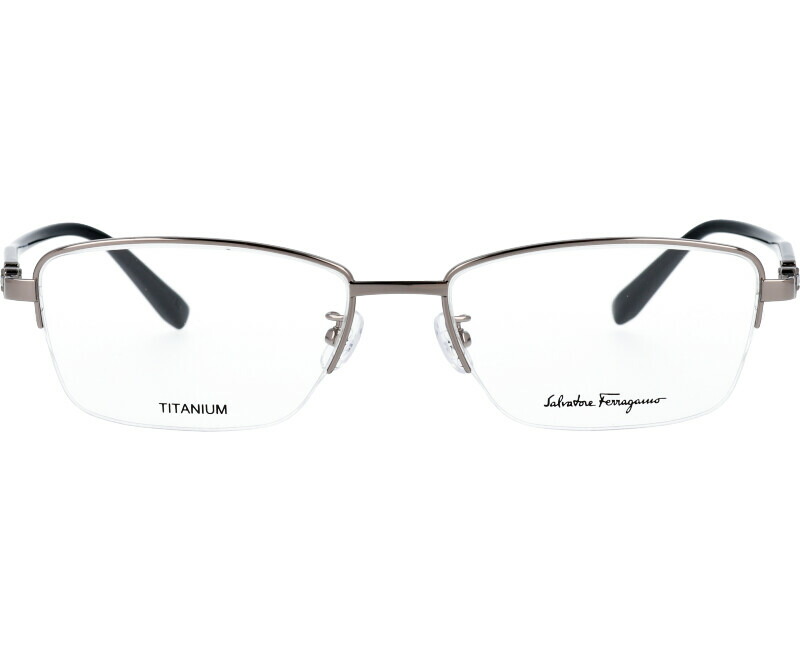 Salvatore Ferragamo Sf2546a 035 グレー ブラック 黒 メタル おしゃれ 日本製 鯖江 Made In Japan ブランド眼鏡 ブランド 眼鏡 男性 女性 プレゼントに最適 フェラガモ メガネフレーム ガンチョ ガンチーニ ヴァラ バラ Voli Me