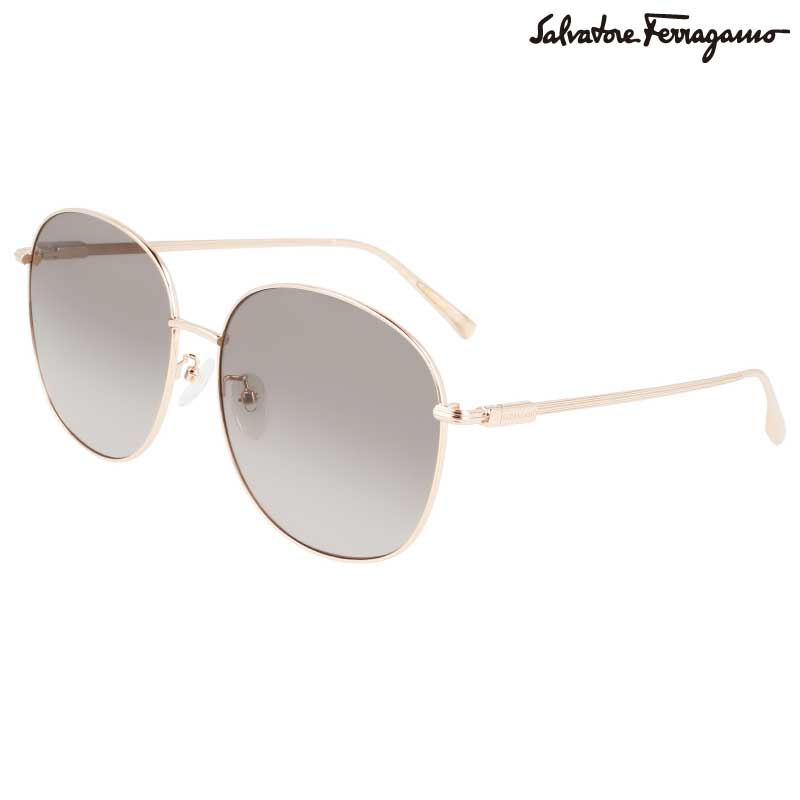 Ferragamo サングラス フェラガモ SF310SLB 770 ローズゴールド ブラウン グラデーション レディース 女性用 ブランド ブランドサングラス UVカット 紫外線カット 紫外線対策 サルヴァトーレフェラガモ Salvatore Ferragamo 正規品 おしゃれ プレゼント 度付き 可 大きめ|メガネサングラスのDOURAKU