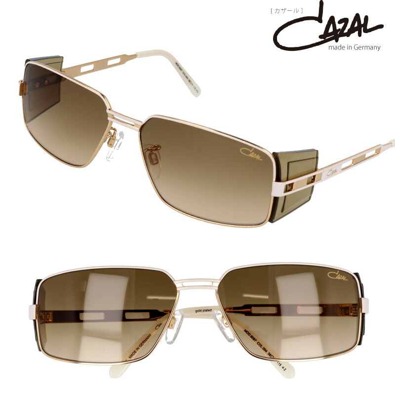 サングラス カザール CAZAL mod 9097-004 ホワイト ゴールド 国内正規品 ブランド 高級 サングラス 芸能人 UVカット 紫外線カット 男性用 女性用 20代 30代 40代 50代 プレゼント 贈り物 メンズ レディース 男性 女性 用 高級サングラス 父の日 誕生日 送料無料|メガネサングラスのDOURAKU