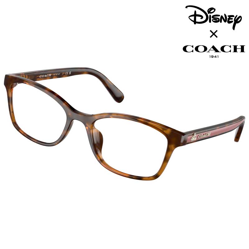 コーチ メガネ レディース HC6216F 5120 54サイズ coach ブラウン べっ甲柄 ディスニー Disney コラボ ミッキー 眼鏡 メガネフレーム 眼鏡フレーム 度付き 可 度なし 女性用 正規品 ブランド おしゃれ シンプル 上品 エレガント ギフト プレゼント ギフト スクエア 送料無料 14,914円