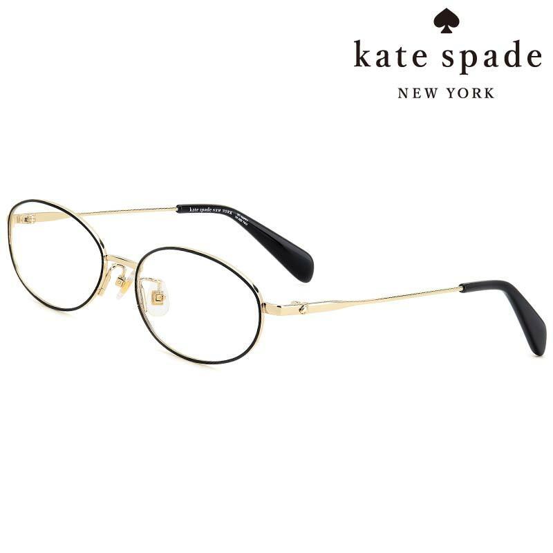 メガネ kate spade newyork ケイト・スペード ニューヨーク KS REINA FJ RHL 52サイズ ブラック ゴールド 黒 レディース 女性用 可愛い かわいい お洒落 おしゃれ 度付き 度なし 10代 20代 30代 正規商品 ギフト プレゼント メガネ フレーム 通勤 通学 ファッション 学生