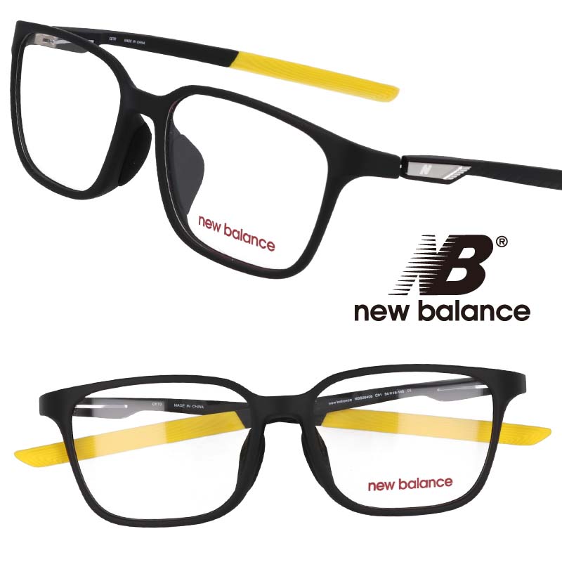 new balance ニューバランス nbs09408-c01 マット ブラック 艶なし 黒 NB 眼鏡 メガネ フレーム メガネ メンズ 男性用 スポーツ シンプル スタイリッシュ プレゼント ギフト 10代 20代 30代 40代 ジョギング ランニング 軽量 汗に強い 男女兼用 機能的 ユニセックス｜メガネサングラスのDOURAKU