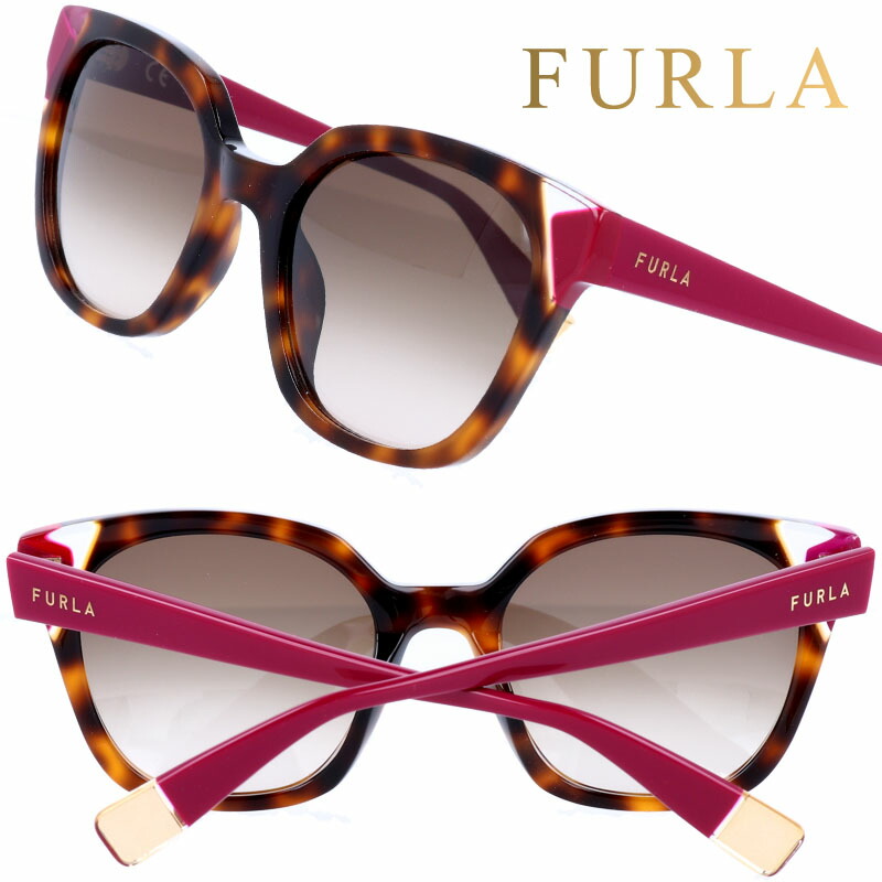 FURLA フルラ サングラス sfu401v-01ay べっ甲 ローズピンク おしゃれ 20代 30代 40代 レディース おすすめ 小顔効果 花粉対策 紫外線対策 UVカット アウトレットセール