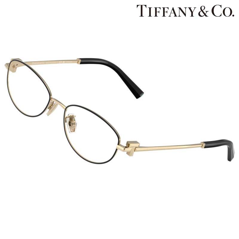 メガネ ティファニー レディース TF1162TD 6164 52サイズ ブラック ゴールド TIFFANY＆Co. 眼鏡 度付き 可 度なし ティファニーT おしゃれ 上品 エレガント シンプル 女性用 プレゼント ハイブランド TIFFANY メガネフレーム 眼鏡フレーム イタリア オーバル チタン 送料無料｜メガネサングラスのDOURAKU 42,185円