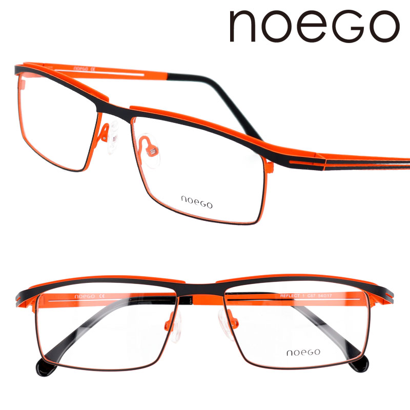 オレンジ ファッション性を前面に押し独創的なデザインとカラーリング 男性 橙 ブラック フランス 30代 黒 50代 フランスの手作りメガネフレームブランド Reflect1 C57 アイウェア メンズ 男性 Neogo ノーエゴ メガネ 眼鏡 知的メガネ クリエイティブ ビジネス シャープ