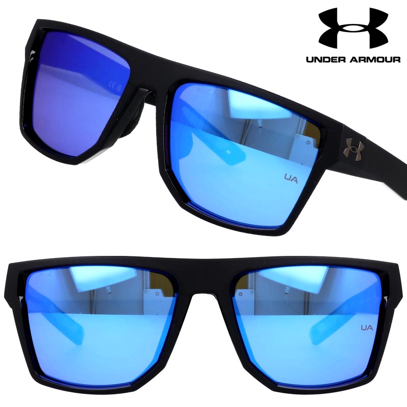 サングラス アンダーアーマー UNDER ARMOUR UA LAUNCH 2/G d51z0 マットブラック 黒 ミラーレンズ スポーツブランド UVカット 紫外線カット 高級サングラス スポーツ ジョギング ランニング ウォーキング ハイキング トレッキング スクエアフレーム 正規商品 軽量 フェス｜メガネサングラスのDOURAKU