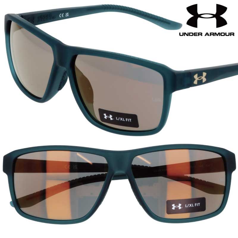 サングラス アンダーアーマー UNDER ARMOUR UA KICKOFF/F VGZCT クリアダークグリーン スポーツブランド UVカット 高級サングラス ギフト 釣り スポーツ スポーツ観戦 紫外線カット 紫外線対策 男性用 女性用 メンズ レディース スクエア 度付き 可