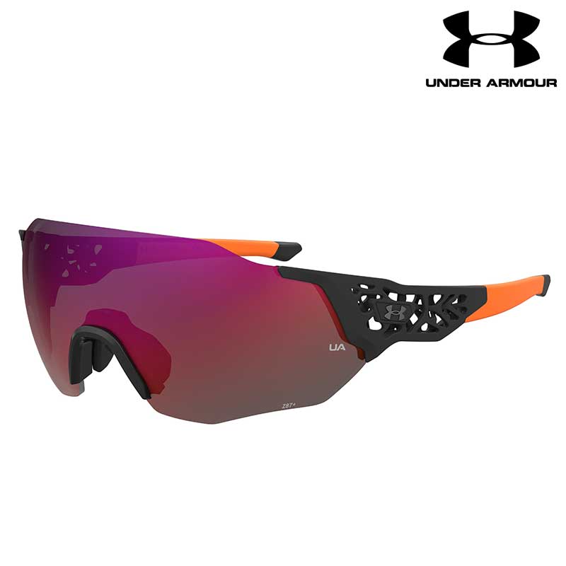 サングラス アンダーアーマー UNDER ARMOUR UA NEXT LEVEL 8LZ B3 ブラック ミラーレンズ パープルレッド スポーツブランド UVカット 紫外線カット 紫外線対策 釣り スポーツ スポーツ観戦 ランニング ジョギング サイクリング プレゼント メンズ レディース 男性用 女性用|メガネサングラスのDOURAKU