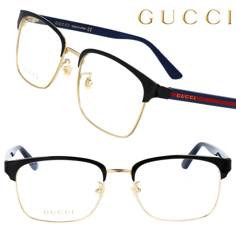 Gucci グッチ 眼鏡 Gg0934oa 002 ブラック ゴールド メガネ おしゃれ ブランド ハイブランド モデル愛用 エレガント ゴージャス ラグジュアリー プレゼント ギフト 記念日 ご褒美 代 30代 40代 50代 メンズ レディース ビジネス 知的 お洒落 日本製 Made In Japan 鯖江