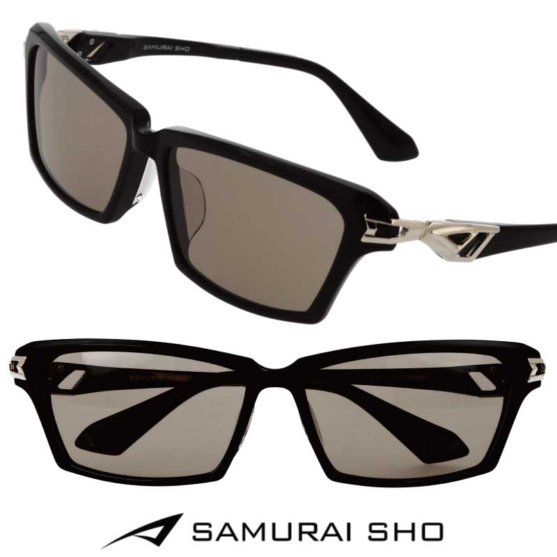 サムライ翔 サングラス SAMURAI SHO ss-y336 #1 ブラック ライトブラウンレンズ 哀川翔 プロデュース UVカット 紫外線カット 日焼け防止 メタルフレーム 男性 かっこいい クール シンプル 正規商品 3色展開 おすすめ サムライショウ 勇 新作モデル ドライブ 度付き可 高級感