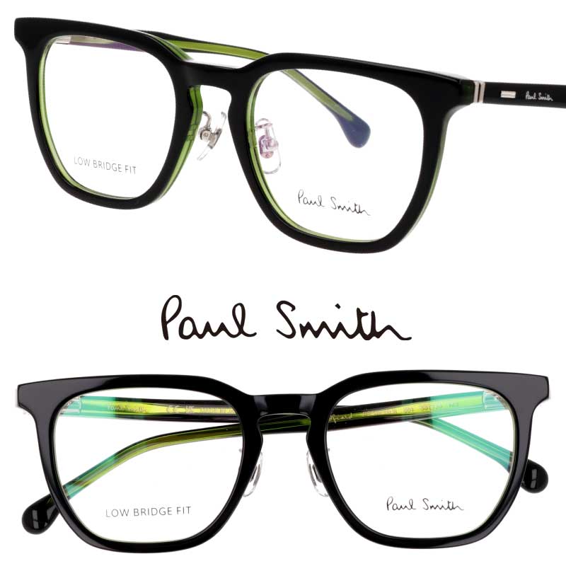 ポールスミス メガネ PaulSmith PS24638LB 001 LINDFIELD ブラック クリアグリーン メンズ レディース 男性 女性 度付き 可 度なし 正規品 眼鏡 眼鏡フレーム メガネフレーム ギフト プレゼント おしゃれ 上品 シンプル ロゴ 日本製 made in Japan スクエア 送料無料