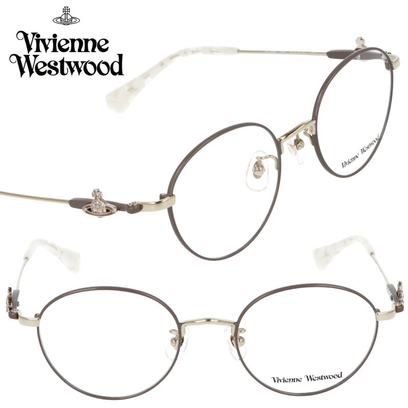メガネ Vivienne Westwood 40-0009-02 48サイズ カーキ ゴールド 小さめヴィヴィアンウエストウッド 10代 20代 30代 眼鏡 おしゃれ かわいい レディース 女性用 伊達めがね 変装 パンク モダン オーブ ORB ロッキンホース ROCKING HORSE ブランド ヴィヴィアン SDGs エコ 12,936円