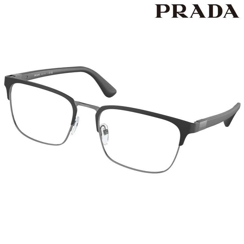 メガネ メンズ プラダ PRADA 0PR54T 1BO1O1 55サイズ ブラック 黒 Heritage 眼鏡 メガネフレーム 眼鏡フレーム 度付き 可 度なし おしゃれ 男性用 スクエア ラグジュアリー ギフト プレゼント 贈り物 ハイブランド 高級 存在感 prada Prada ロゴ イタリア 人気 送料無料｜メガネサングラスのDOURAKU 29,744円