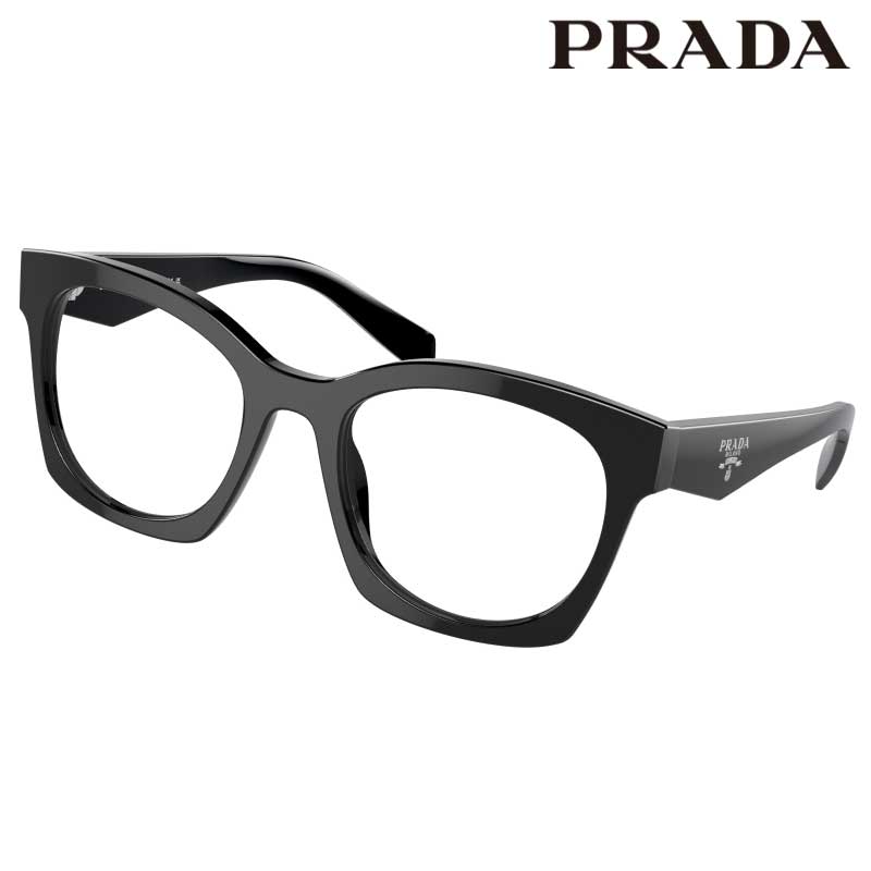 メガネ レディース プラダ PRADA 0PRA05 F 16K1O1 54サイズ ブラック 黒 黒縁 眼鏡 メガネフレーム 眼鏡フレーム 度付き 可 度なし おしゃれ ラグジュアリー 女性用 ギフト プレゼント ブランド 高級 存在感 贈り物 prada Prada ロゴ MILANO 人気 イタリア 正規品 送料無料|メガネサングラスのDOURAKU