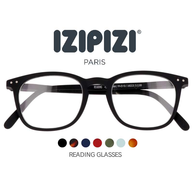 老眼鏡 おしゃれ IZIPIZI イジピジ #E 正規販売店 おすすめ ブランド リーディンググラス シニアグラス メンズ 男性 レディース 女性 フランス 快適 読書 シニアグラス izipizi ウェリントン スクエア シェイプ 超軽量 スリム スマホ バネ蝶番 バネ丁番