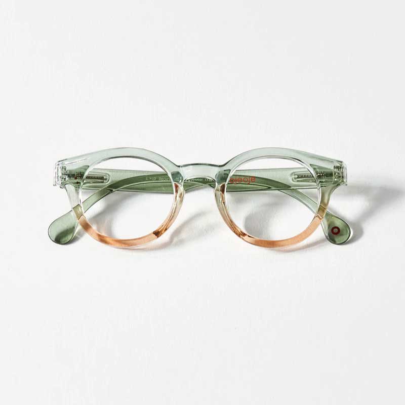 老眼鏡 おしゃれ OjeOje オイオイ E GREEN SAND +3.00 クリアグリーン クリアブラウン 30代 40代 50代 60代 かっこいい かわいい 可愛い リーディンググラス 北欧風 シニアグラス 読書用 メンズ レディース 男性 女性