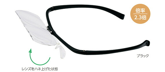 ﾒｶﾞﾈﾙｰﾍﾟ2 HF-60F 2.3X ﾌﾞﾗｯｸ ルーペメガネ ルーペ眼鏡ルーペ ルーペ携帯 ルーペ 拡大 鏡 プレゼント おすすめ ギフト 5,686円