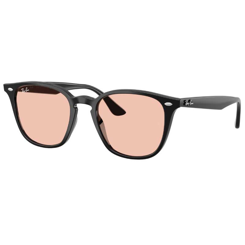 レイバン サングラス ライトカラー RB4258F 601/5 52サイズ ブラック ライトピンク RayBan 度付き 可 度なし メンズ レディース 男性用 女性用 薄い色 紫外線カット 紫外線対策 UVカット UV rayban おしゃれ プレゼント ギフト スクエア 正規品 運転 ドライブ 送料無料