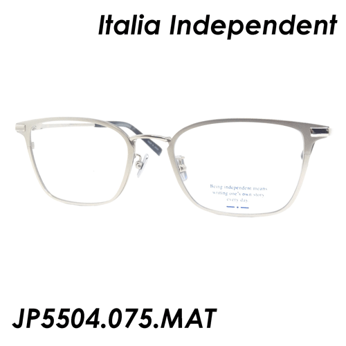 Italia Independent イタリアインディペンデント メガネ EDOVARD JP5504.075.MAT 52ｍｍ [SILVER MATT]