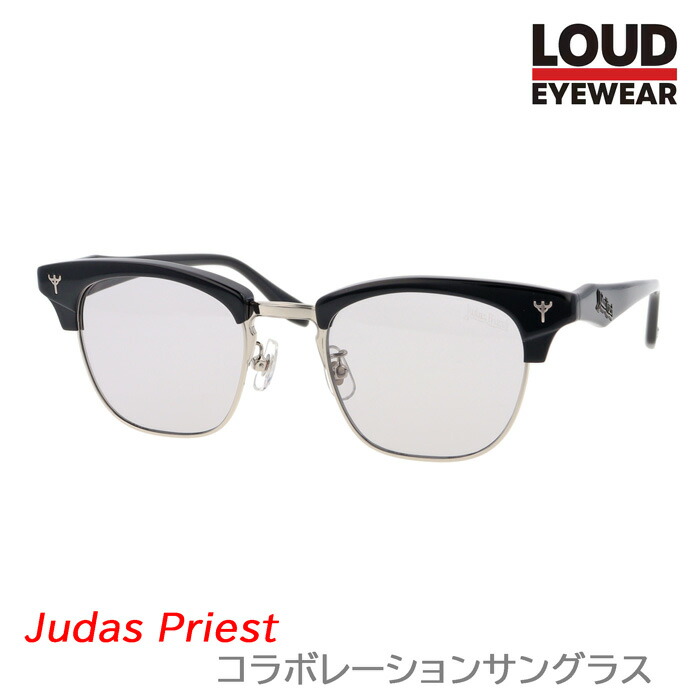 LOUD EYEWEAR ラウドアイウェア Judas Priest コラボサングラス British Steel モデル 50mm ジューダスプリースト ブリティッシュ・スティール UVカット 紫外線｜メガネのハヤミ　店