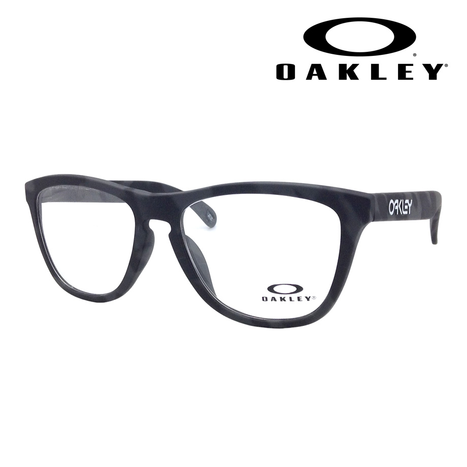 生産終了モデル OAKLEY オークリー メガネ Frogskins OX8137A-0454 マットブラックカモ フロッグスキン Low Bridge Fit 国内正規品 保証書付|メガネのハヤミ 店