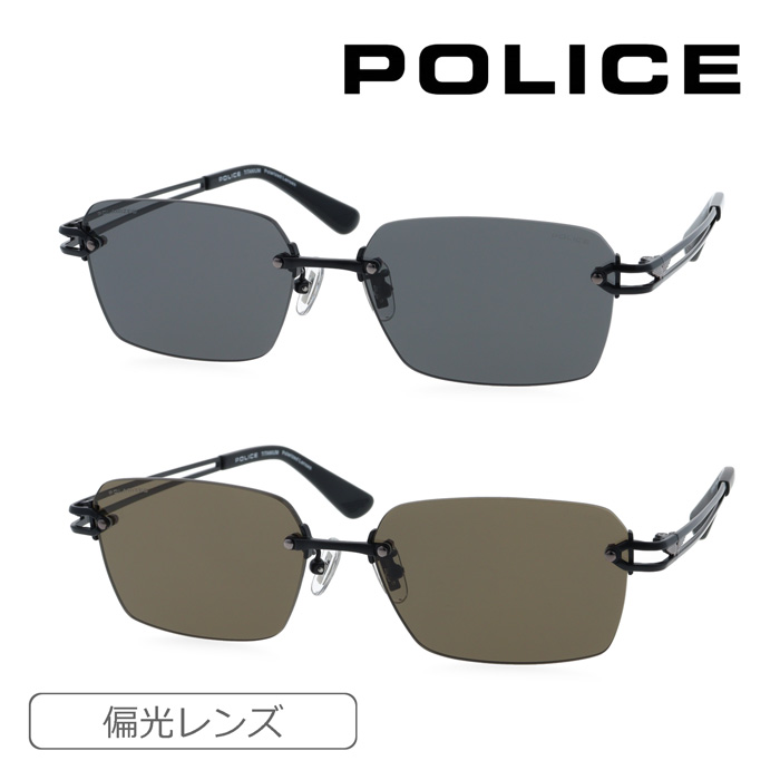 POLICE ポリス 偏光サングラス ORIGINS SPLT68J col.530P/531P 56mm 紫外線 UVカット チタニウム 2026年 2color