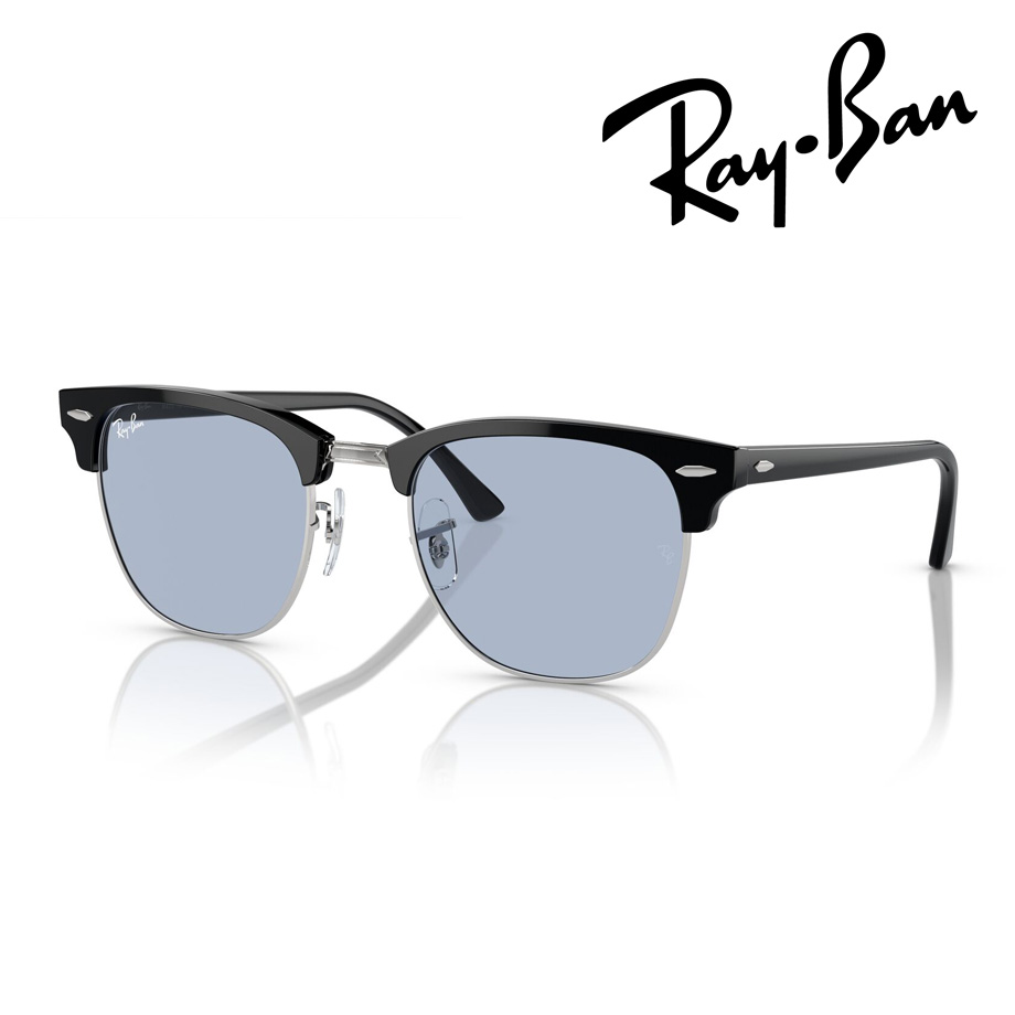Ray-Ban レイバン サングラス CLUBMASTER RB3016 1354/64 51mm ブラック/シルバー クラブマスター ウォッシュドレンズ 紫外線 UVカット 国内正規品 保証書付き WASHED LENSES｜メガネのハヤミ　店