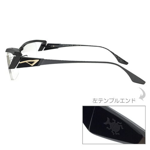 SAMURAI SHO サムライショウ メガネ SS-KW01 col.3 58mm ブラック 日本