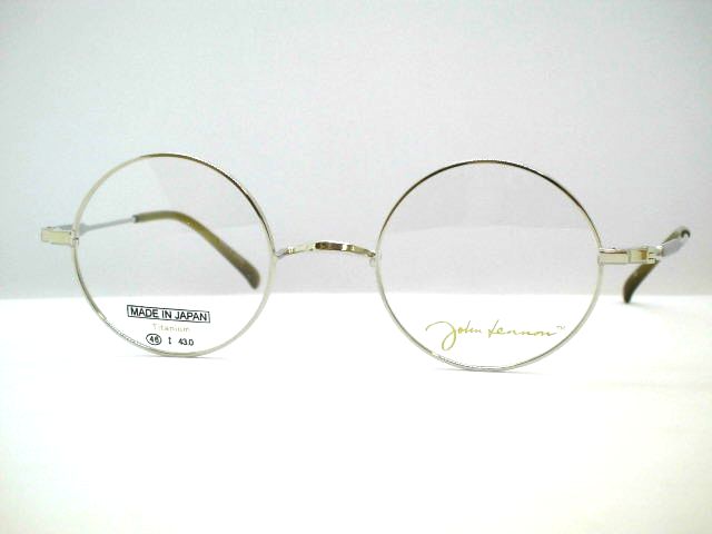 ★美品★ジョンレノン JL-1045 アンダーリム ラウンド度入メガネ John Lennon】丸アンダー全色揃ってます！【JL1045】 : メイドが