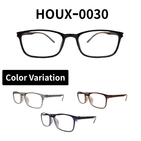 度付きメガネ HOUX-0030 スクエア 近視 遠視 乱視 老眼鏡 薄型レンズ 両面非球面 傷防止 ブルーライトカット 眼鏡 伊達メガネ 度なし 度あり|メガネ・サングラスのリュネ2号店