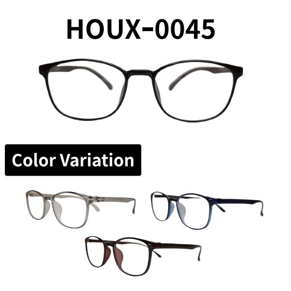 度付きメガネ HOUX-0045 スクエア 近視 遠視 乱視 老眼鏡 薄型レンズ 両面非球面 傷防止 ブルーライトカット 眼鏡 伊達メガネ 度なし 度あり|メガネ・サングラスのリュネ2号店