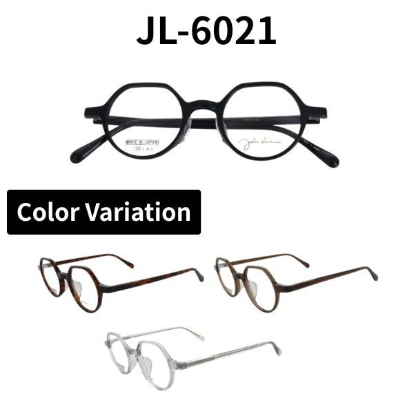 John Lennon ジョンレノン JL-6021 クラウンパント メガネ フルリム 日本製 メンズ レディース 日本製 セルフレーム 度付き対応 正規品 近視 遠視 乱視 老眼鏡 薄型レンズ 両面非球面 傷防止 ブルーライトカット 眼鏡 伊達メガネ 度なし