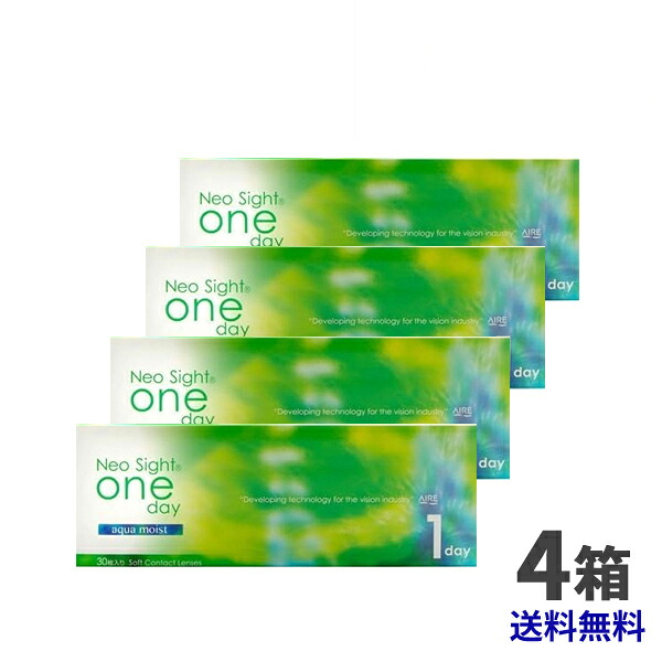 【貨物輸送無料】ネオサイトワンデーアクアモイスト ４箱仕掛ける/1day 1日使い捨て コンタクトレンズ