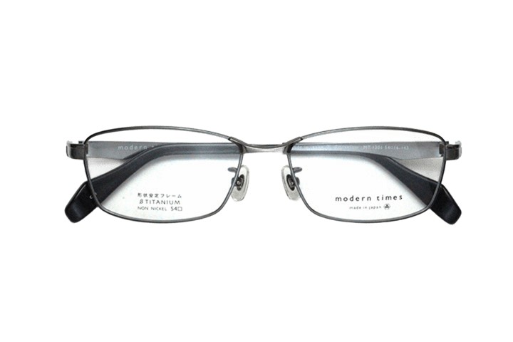 【水晶体付眼鏡】ModernTimes MT 1201-1 鉄砲薄墨色【ウエリントン系】【βチタン原料品】【楽になることの奇麗さっぱりノンＮｉ致しかた】【日本製メガネ】 眼鏡-眼鏡・サングラス-バッグ・小物・ブランド雑貨
