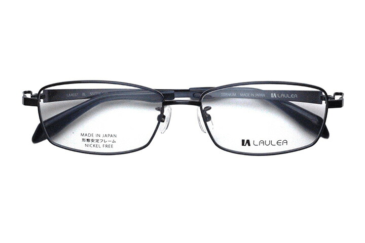 【レンズ付メガネ】LAULEA ラウレア byアミパリ　LA 4037-BL ブルー【ウエリントン系】【βチタン】【青】【日本製眼鏡】