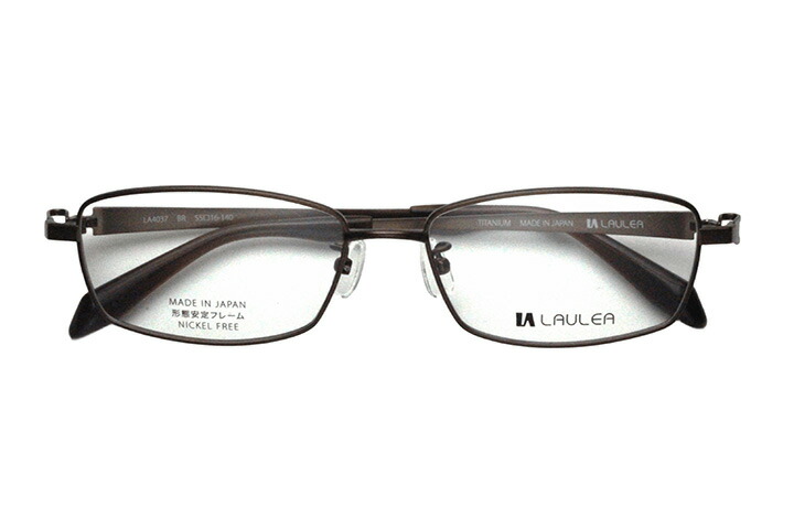【レンズ付メガネ】LAULEA ラウレア byアミパリ　LA 4037-BR ブラウン【ウエリントン系】【βチタン】【茶】【日本製眼鏡】