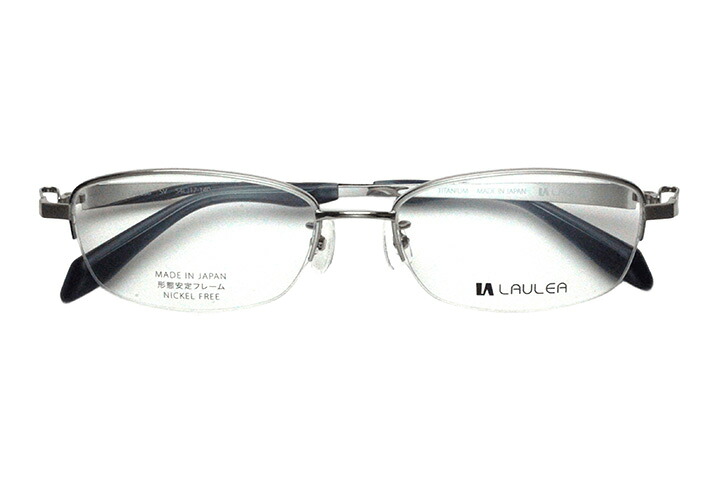 【レンズ付メガネ】LAULEA ラウレア byアミパリ　LA 4038-SV シルバー【ウエリントン系】【βチタン】【銀】【日本製眼鏡】｜メガネのヒラタ