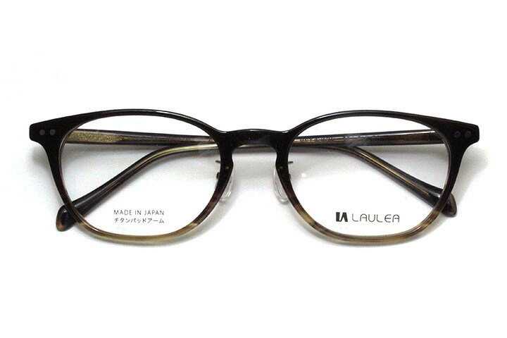 【レンズ付メガネ】LAULEA ラウレア byアミパリ　LA 4047-BRH ブラウンハーフ【ウエリントン系】【アセテート】【ノーズパッド付きプラスチックフレーム】【日本製眼鏡】｜メガネのヒラタ