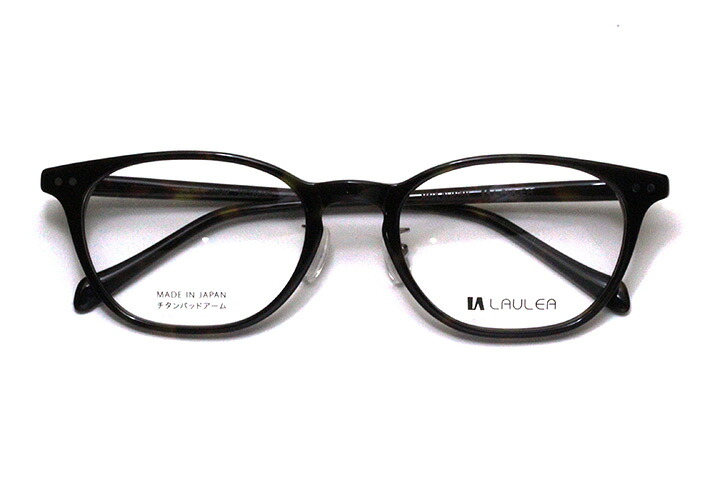 【レンズ付メガネ】LAULEA ラウレア byアミパリ　LA 4047-KHDM カーキデミ【ウエリントン系】【アセテート】【ノーズパッド付きプラスチックフレーム】【日本製眼鏡】緑フレーム　伊達メガネ【リーディンググラス/老眼鏡/遠近レンズ/ブルーライト対応レンズ】