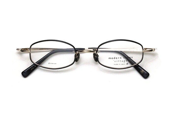 【水晶体付眼鏡】modern times ‘vintage’ 今めかしいタイムス ヴィンテージ MTV-15-2 黒いこと【バレル（樽）系】【日本製】【古典派音楽絵図面】【書き換える金属元素】 眼鏡・サングラス-バッグ・小物・ブランド雑貨