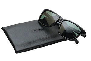 From フロム　サングラス Fr001-2シャイニーブラック【スクエア系】【偏光サングラス】【裏面ARコート】【偏光度98%】【紫外線カット】【軽量プラスチック】【ベーシックデザイン】
