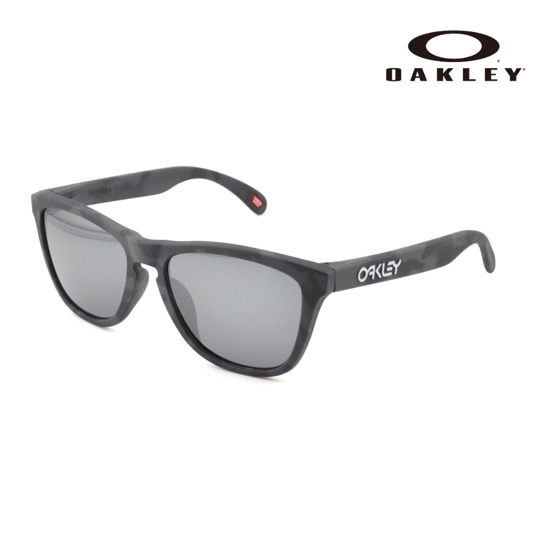oakley オークリー Frogskins フロッグスキン OO9245-65 ブラックカモ サングラス ストリートファッション ライフスタイルサングラス プリズムブラック グレーカラーレンズ｜めがね堂