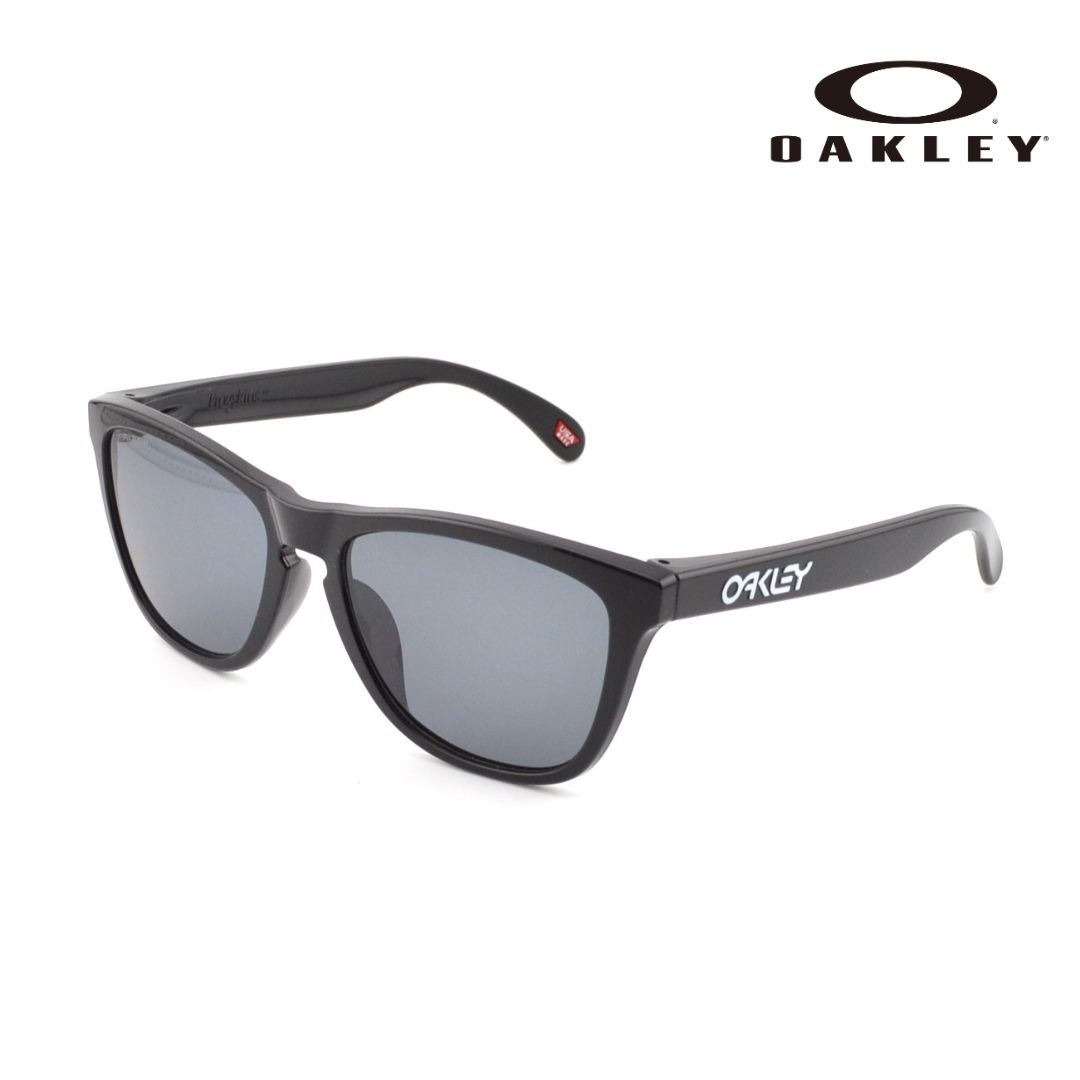 oakley オークリー Frogskins フロッグスキン OO9245-75 ポリッシュドブラック サングラス ストリートファッション ライフスタイルサングラス プリズムグレー グレーカラーレンズ
