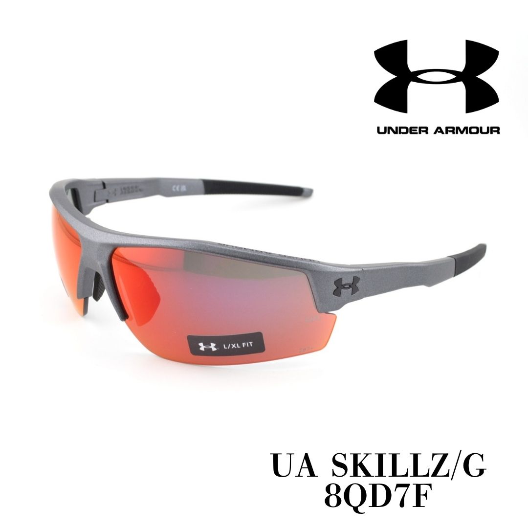 Under armour UA SKILLZ/G 8QD7F アンダーアーマーサングラス ミラーレンズ スポーツサングラス ランニング 野球 ゴルフ 釣り ドライブ UVカット 紫外線対策 メンズ レディース L/XL FIT 大きいサイズ UNDER ARMOUR 正規品｜めがね堂