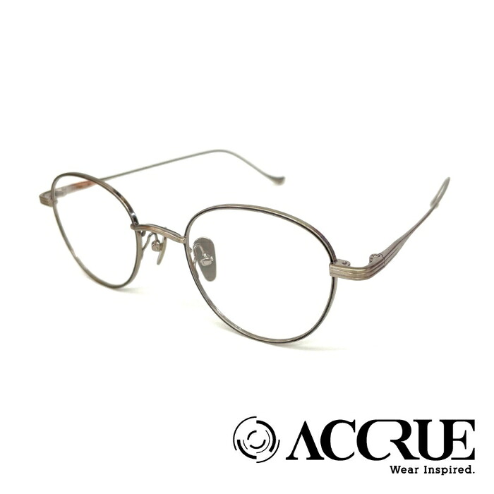 Accrue アクルー Bergman SV バーグマン しろがね色 ユニ一発やる メンズ レディース メガネ 眼鏡 めがね しろがね色屋台骨 チタン 軽さ 韓国 韓流 かっこ良い眼鏡 かっこ良いメガネ オシャレメガネ 古典派音楽眼鏡 韓国アイウエア 度付き添い人 度入り口・入口 度なし バッグ・小物・ブランド雑貨-眼鏡