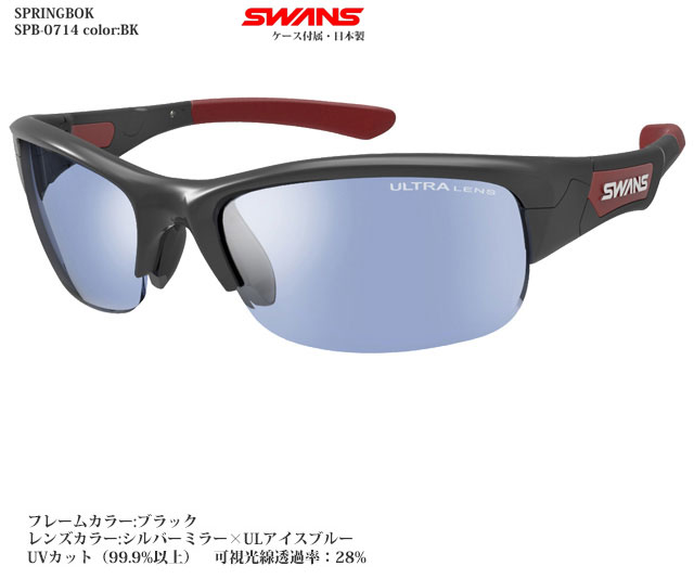 楽天市場】SWANS サングラス Springbok SPB-0701 TQB ターコイズブルー